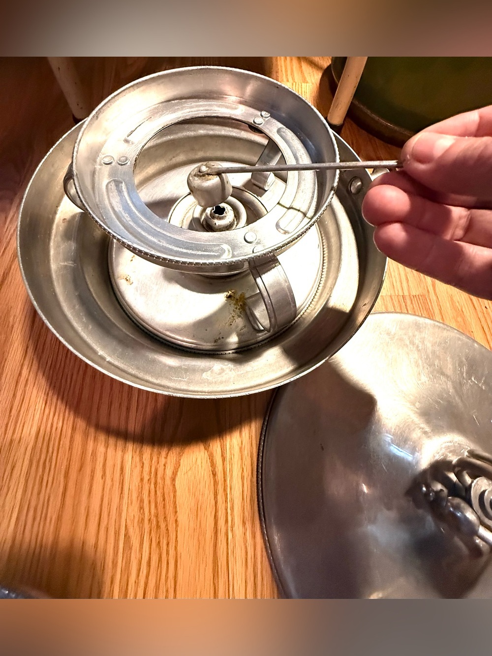 Buenilum BW Hammered Aluminum Buffet Serving Chafing Dish Double Boiler,6 Piece - Picture 7 of 8